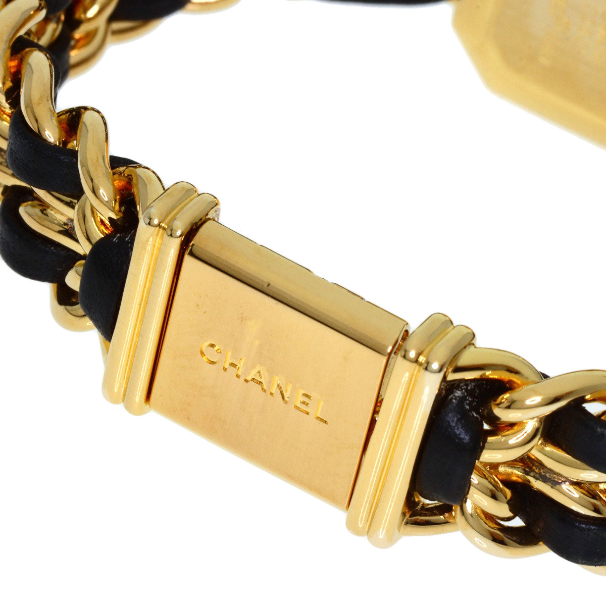 CHANEL Premiere M Watches H0001 Gold Plated/GPxLeather Ladies