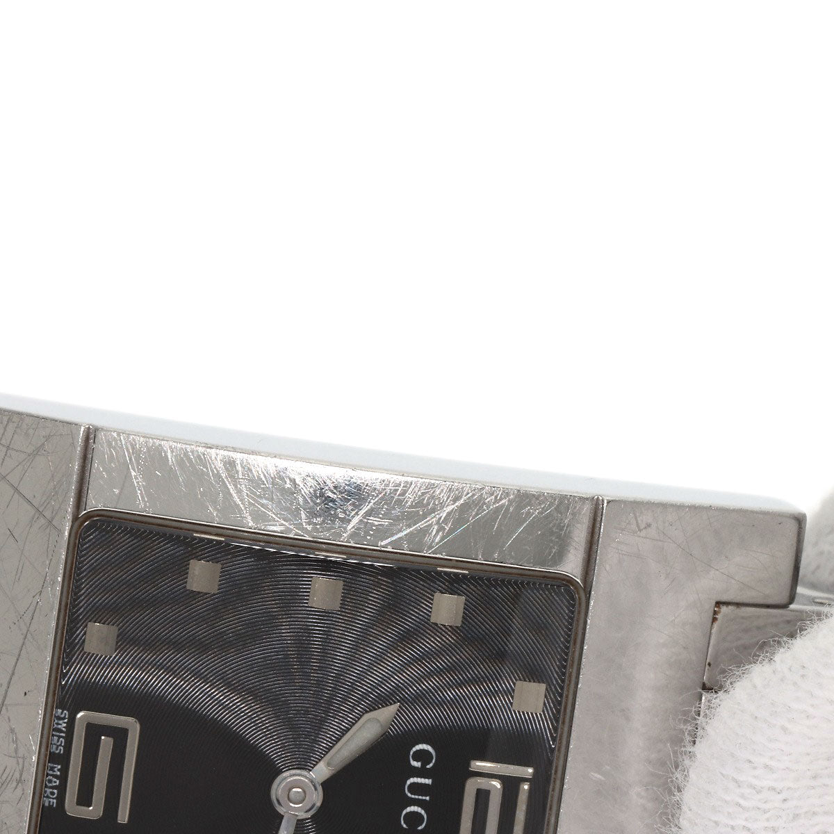 GUCCI Square face Watches 7700M Stainless Steel/Stainless Steel mens