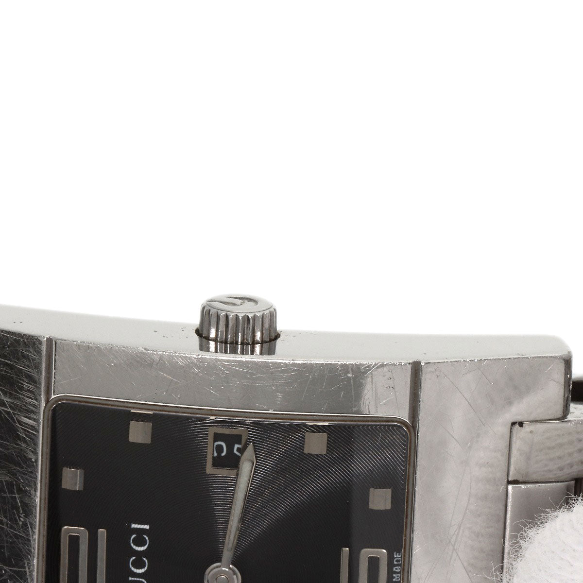 GUCCI Square face Watches 7700M Stainless Steel/Stainless Steel mens