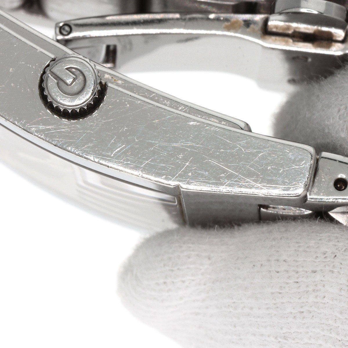 GUCCI Square face Watches 7700M Stainless Steel/Stainless Steel mens