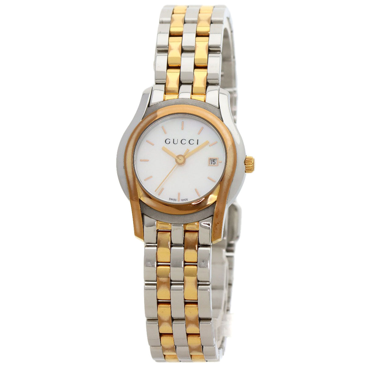 GUCCI Round face Watches 5500L Stainless Steel/SSxGP Ladies