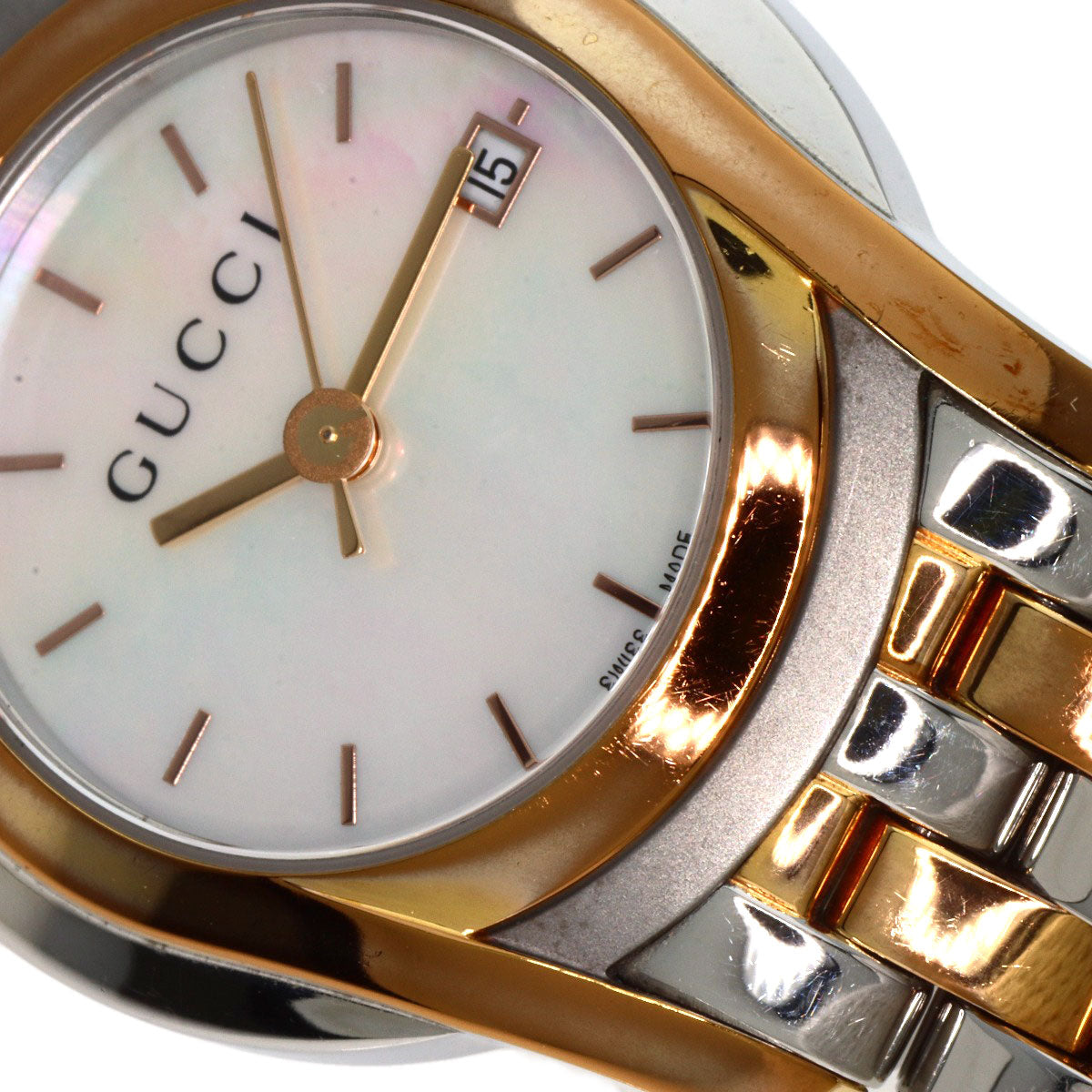 GUCCI Round face Watches 5500L Stainless Steel/SSxGP Ladies