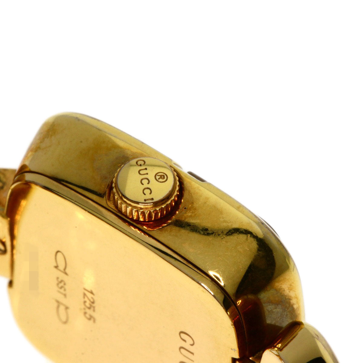 GUCCI G Collection 3P Diamond Square Watches 125.5 Gold Plated/Gold Plated Ladies