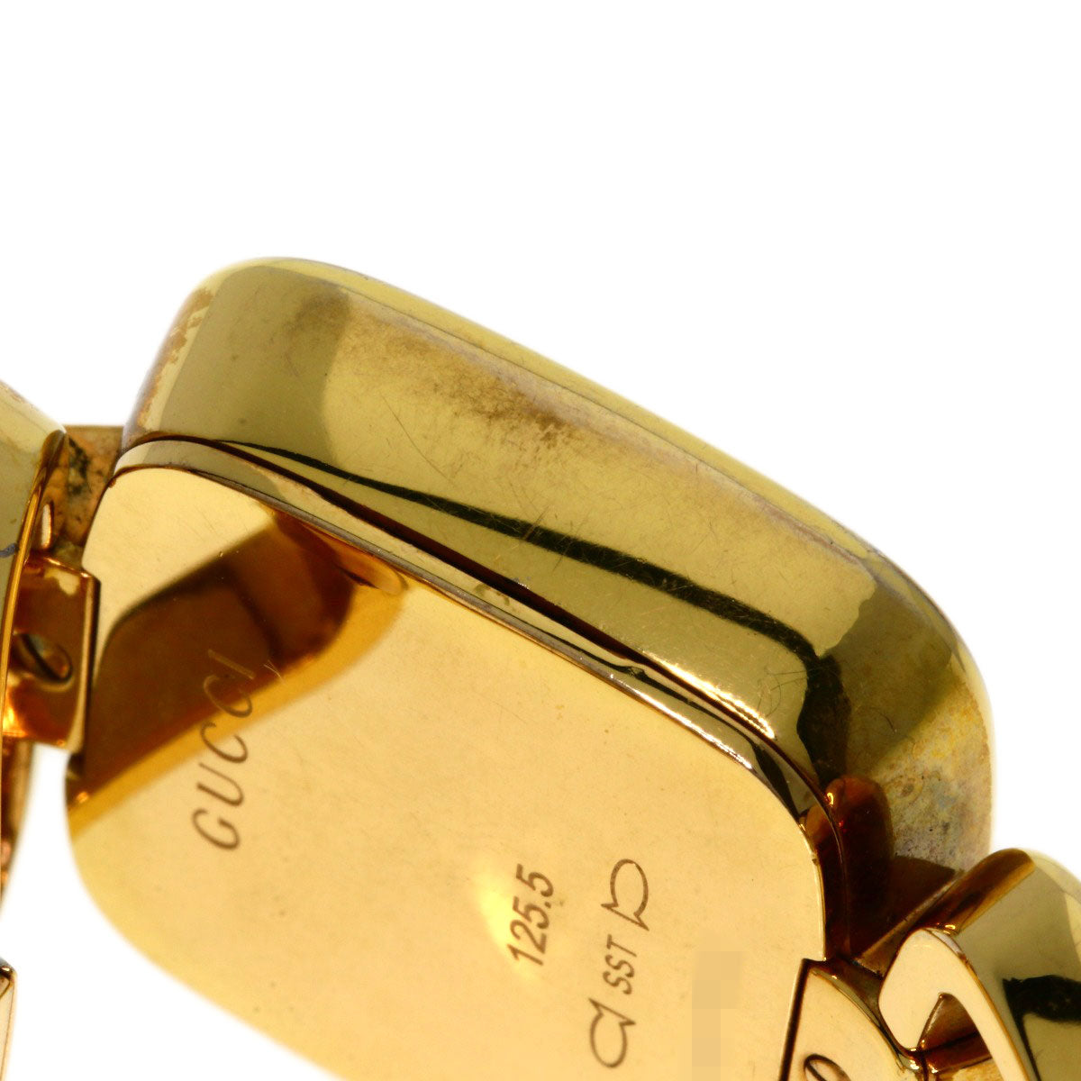 GUCCI G Collection 3P Diamond Square Watches 125.5 Gold Plated/Gold Plated Ladies