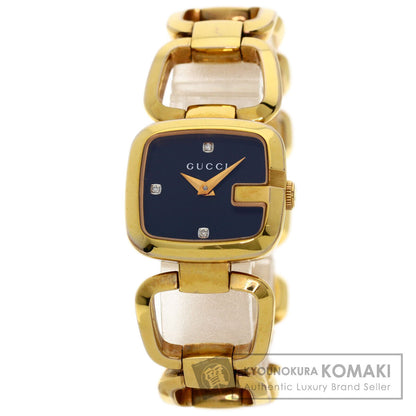 GUCCI G Collection 3P Diamond Square Watches 125.5 Gold Plated/Gold Plated Ladies