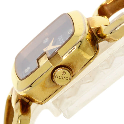 GUCCI G Collection 3P Diamond Square Watches 125.5 Gold Plated/Gold Plated Ladies