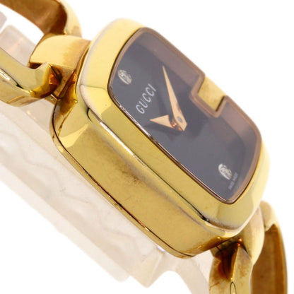 GUCCI G Collection 3P Diamond Square Watches 125.5 Gold Plated/Gold Plated Ladies