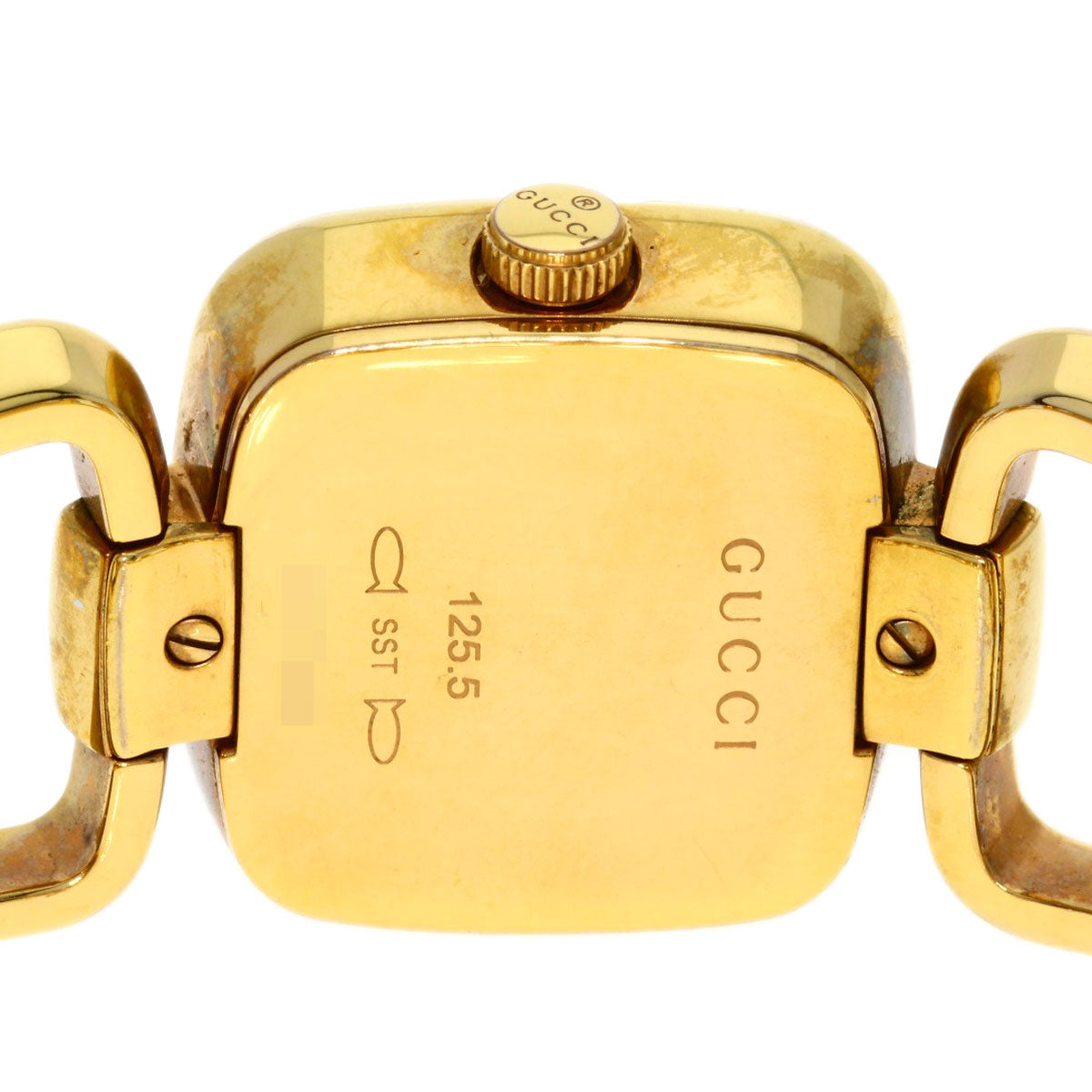 GUCCI G Collection 3P Diamond Square Watches 125.5 Gold Plated/Gold Plated Ladies