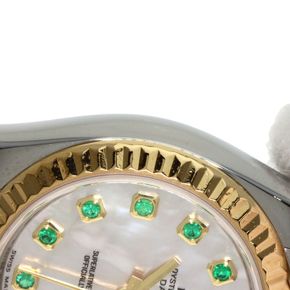 ROLEX Datejust 10P Emerald Watches 179173NGE Stainless Steel/SSxK18YG Ladies