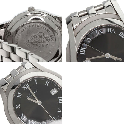 GUCCI Round face Watches 5500M Stainless Steel/Stainless Steel mens