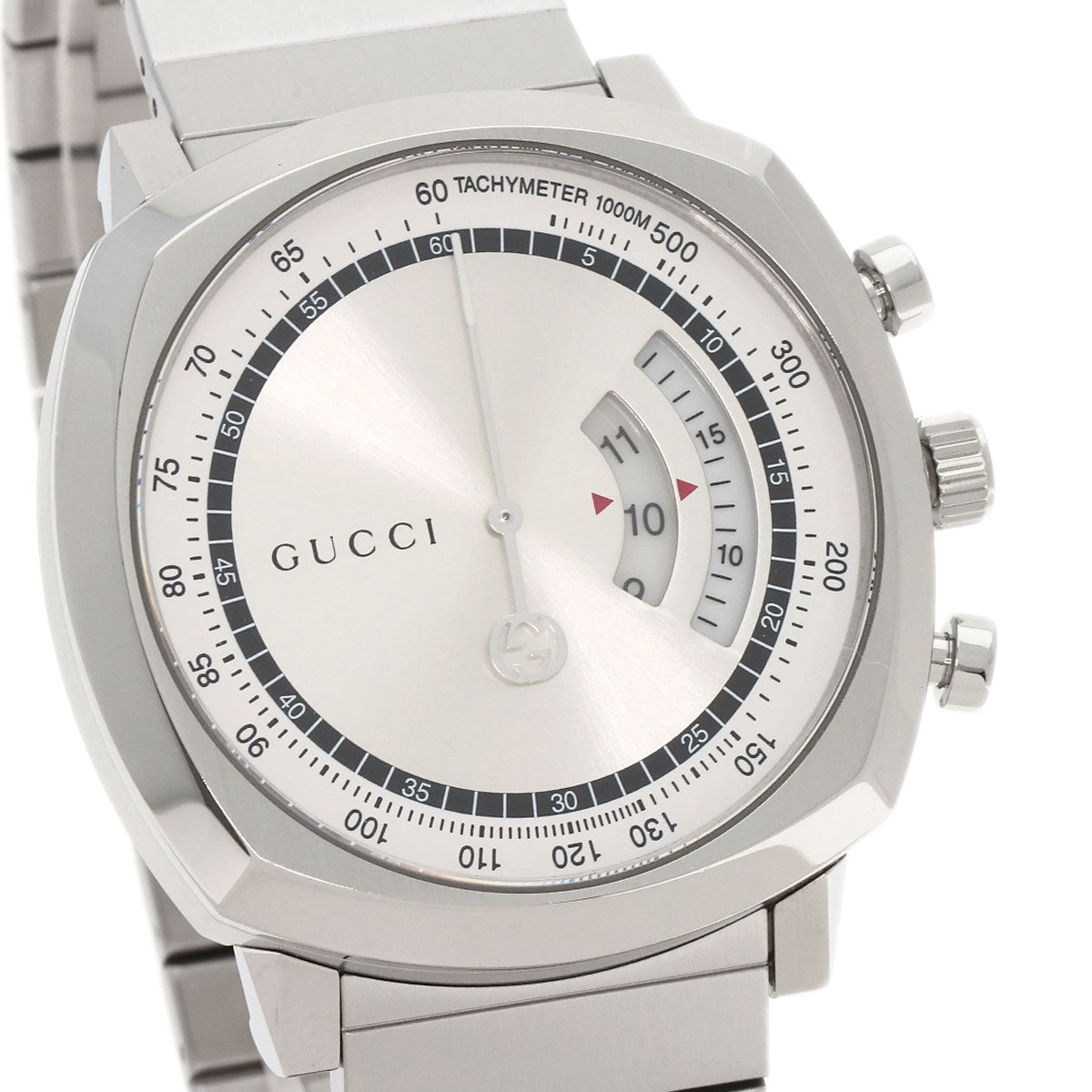 GUCCI Grip Chronograph Watches YA157302 Stainless Steel/Stainless Steel mens