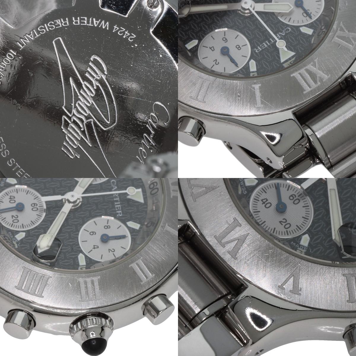 CARTIER CHRONOSCAPH DATE Watches W10172T2 Stainless Steel/Stainless Steel mens