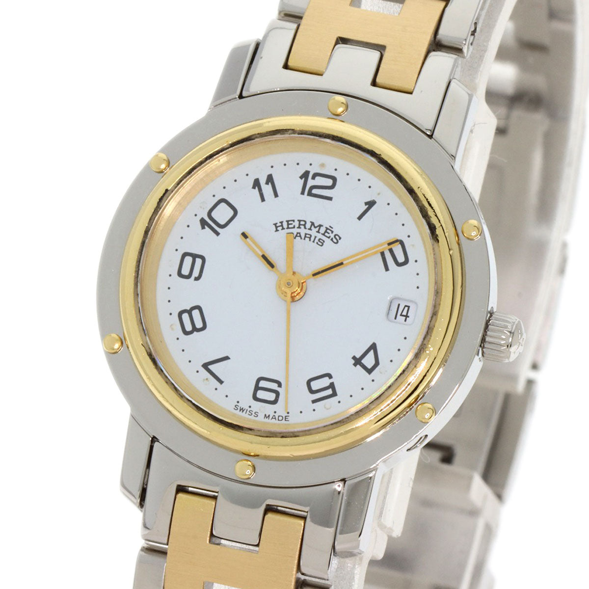 HERMES Clipper Watches CL4.220 Stainless Steel/SSxGP Ladies