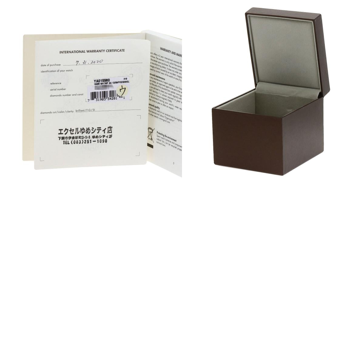 GUCCI Square face 1P Diamond Watches 1500L Gold Plated/Gold Plated Ladies