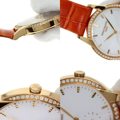 PATEK PHILIPPE Calatrava Watches 7122/200R-001 K18 Pink Gold/Leather Ladies