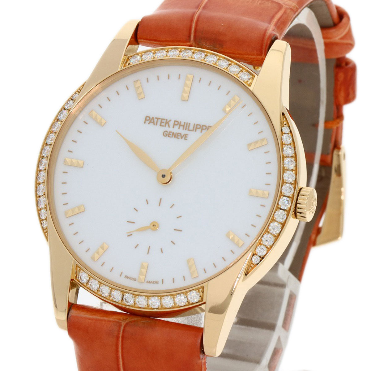 PATEK PHILIPPE Calatrava Watches 7122/200R-001 K18 Pink Gold/Leather Ladies