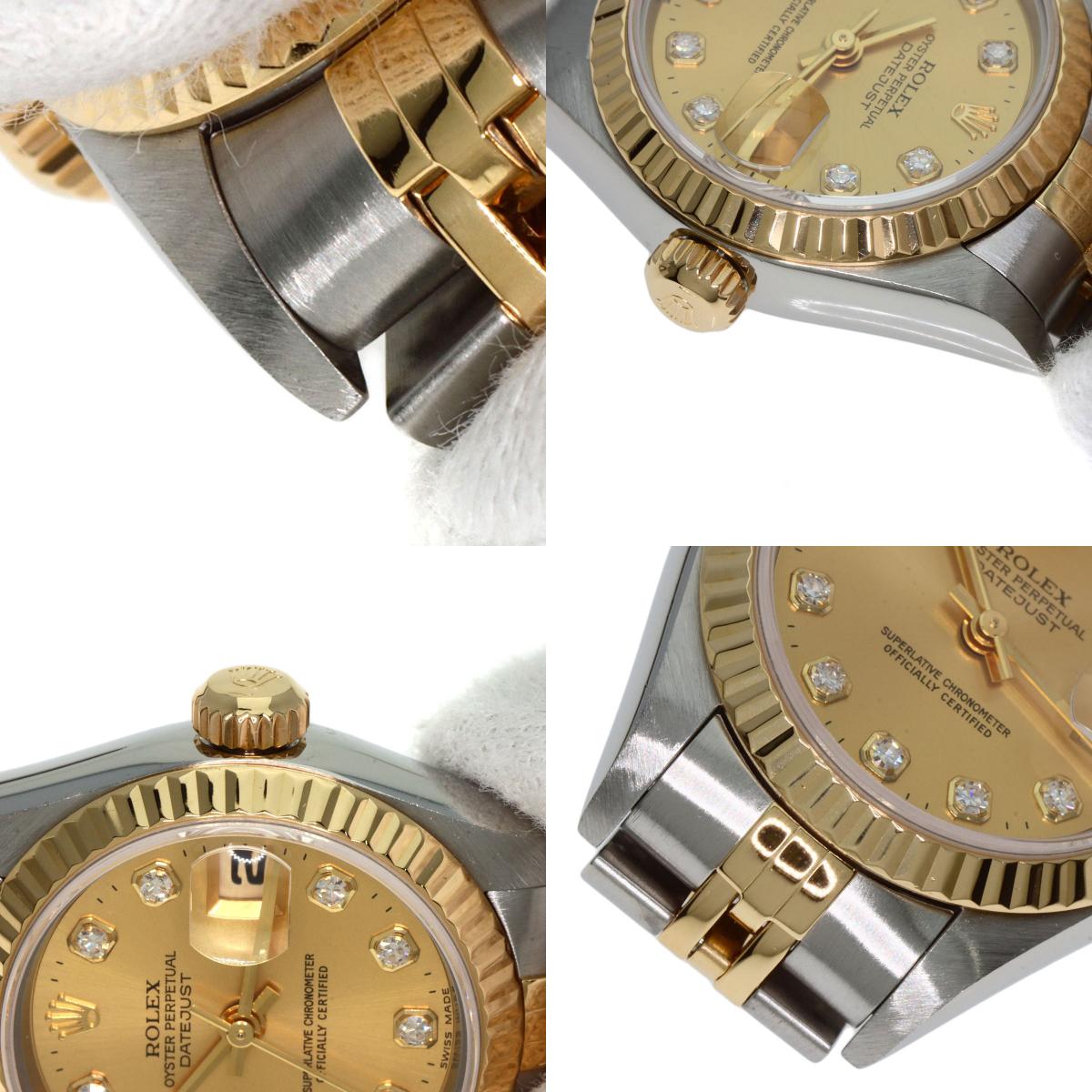 ROLEX DATEJUST 10P Diamond Watches 69173G Stainless Steel/SSxK18YG Ladies