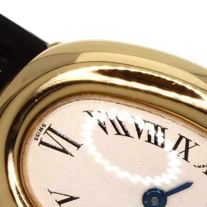 CARTIER Mini Baignoire Watches K18 Yellow Gold/Leather Ladies