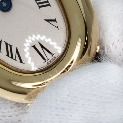 CARTIER Mini Baignoire Watches K18 Yellow Gold/Leather Ladies
