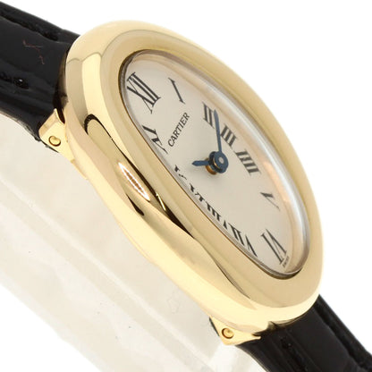CARTIER Mini Baignoire Watches K18 Yellow Gold/Leather Ladies