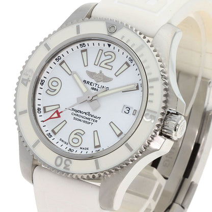 ブライトリング A17366 スーパーオーシャン 42 デイト 腕時計 ステンレススチール/ラバー メンズ 【中古】【BREITLING】