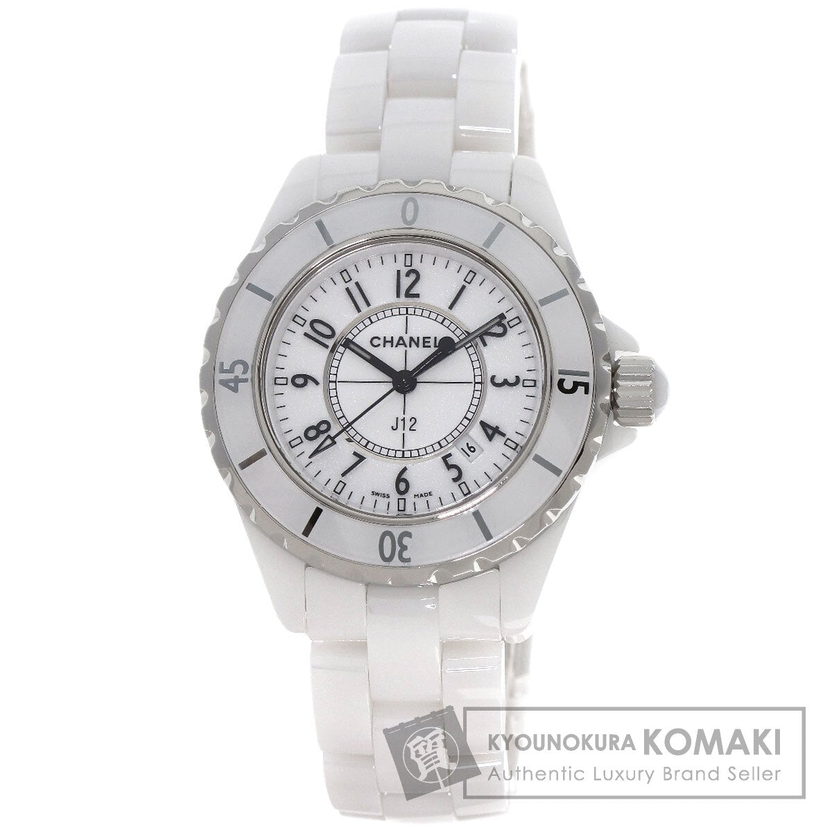 CHANEL J12 1.3 "White Ceramic Watches H0968 Ceramic/Ceramic Ladies