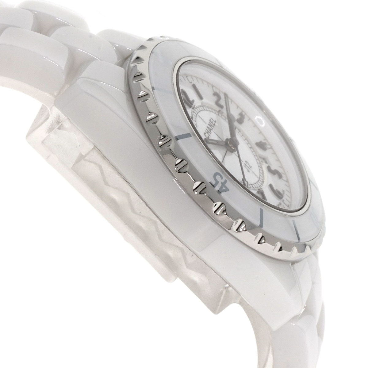 CHANEL J12 1.3 "White Ceramic Watches H0968 Ceramic/Ceramic Ladies