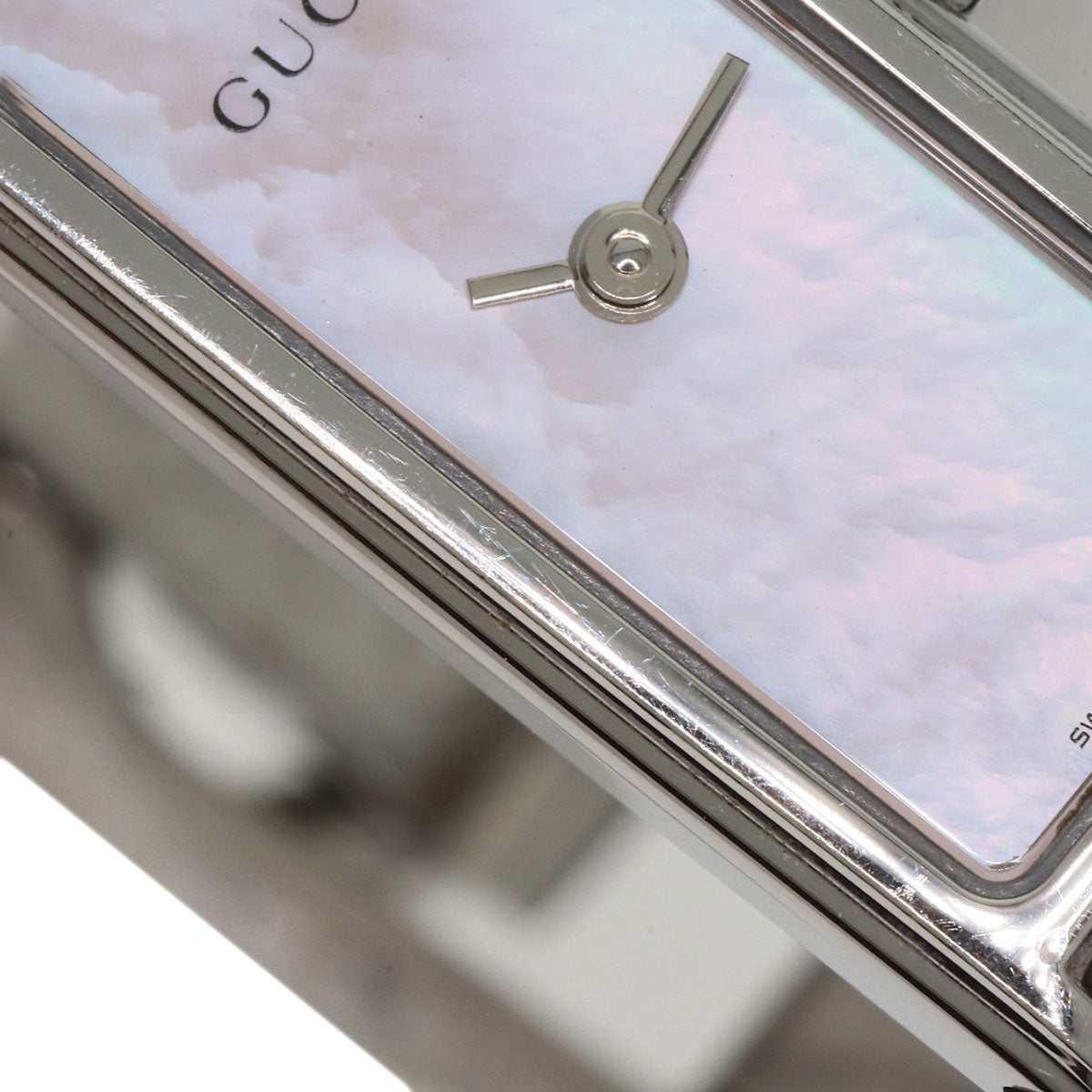 GUCCI Square face 1P Diamond Watches 1500L Stainless Steel/Stainless Steel Ladies