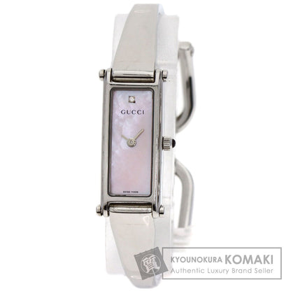 GUCCI Square face 1P Diamond Watches 1500L Stainless Steel/Stainless Steel Ladies