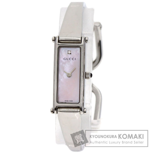 GUCCI Square face 1P Diamond Watches 1500L Stainless Steel/Stainless Steel Ladies