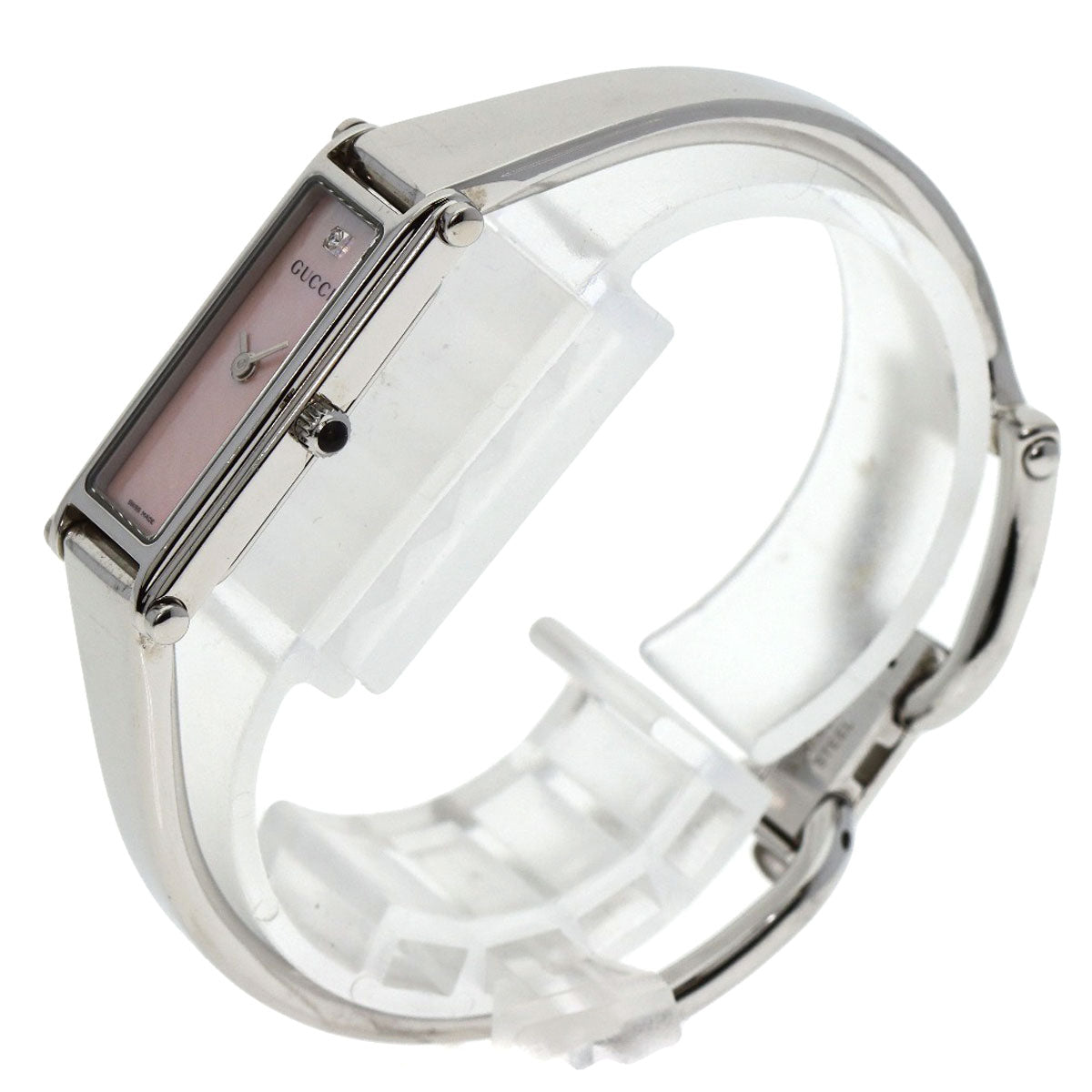 GUCCI Square face 1P Diamond Watches 1500L Stainless Steel/Stainless Steel Ladies