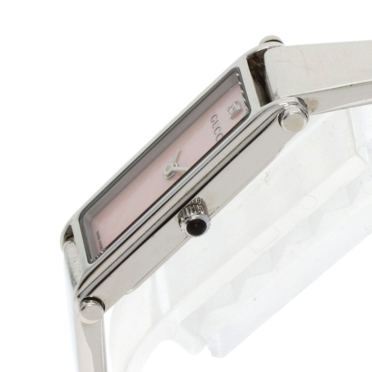 GUCCI Square face 1P Diamond Watches 1500L Stainless Steel/Stainless Steel Ladies