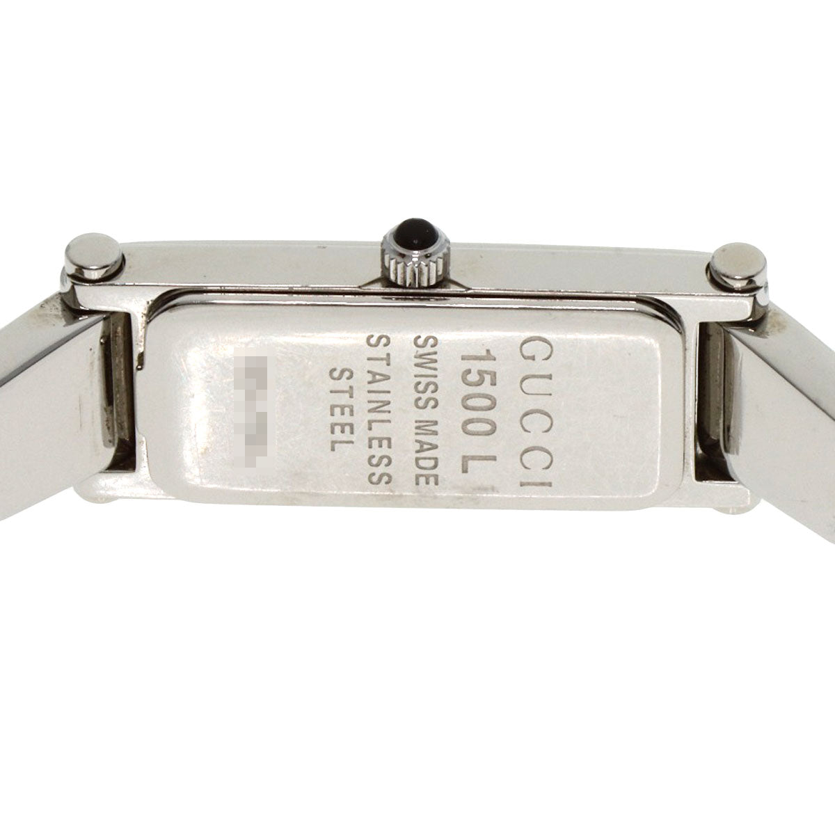 GUCCI Square face 1P Diamond Watches 1500L Stainless Steel/Stainless Steel Ladies