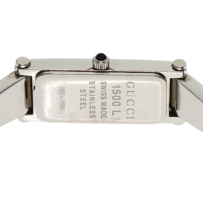 GUCCI Square face 1P Diamond Watches 1500L Stainless Steel/Stainless Steel Ladies