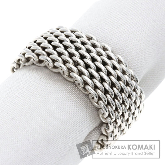 TIFFANY&Co. Somerset mesh Ring Silver Ladies [Used]