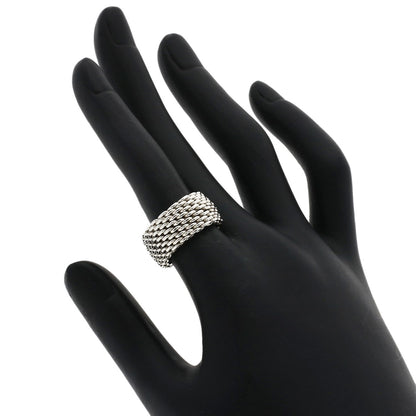 TIFFANY&Co. Somerset mesh Ring Silver Ladies [Used]