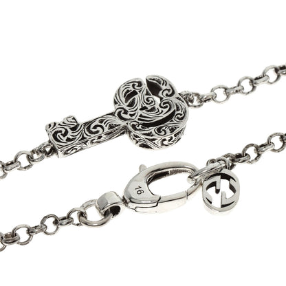 GUCCI Double G Key Charm #16 Bracelet Silver Ladies [Used]