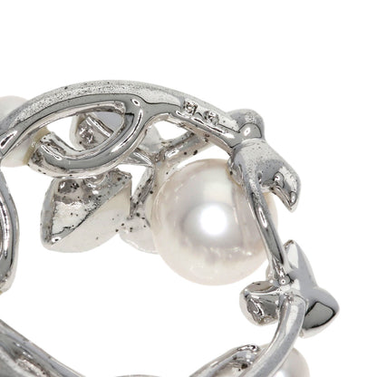 MIKIMOTO Leaf Akoya Pearl Pearl Necklace Silver Ladies [Used]