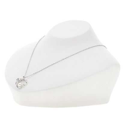 MIKIMOTO Leaf Akoya Pearl Pearl Necklace Silver Ladies [Used]