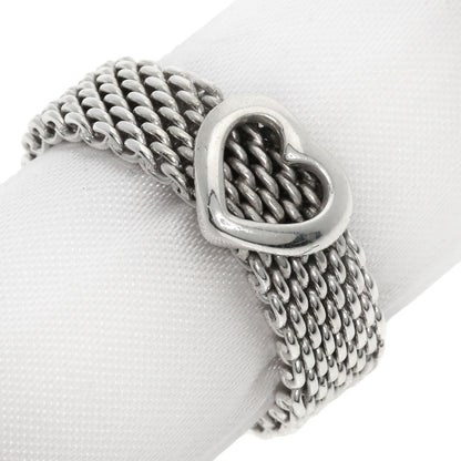 TIFFANY&Co. Somerset mesh Ring Silver Ladies [Used]
