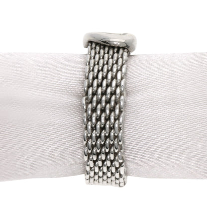 TIFFANY&Co. Somerset mesh Ring Silver Ladies [Used]