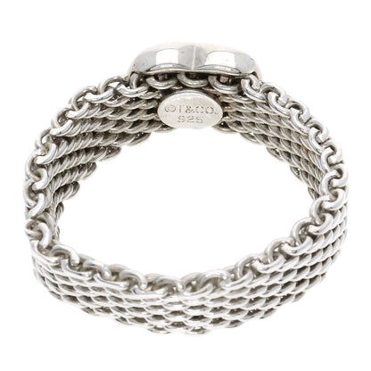 TIFFANY&Co. Somerset mesh Ring Silver Ladies [Used]