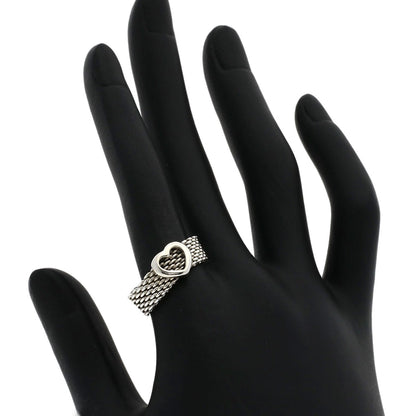 TIFFANY&Co. Somerset mesh Ring Silver Ladies [Used]