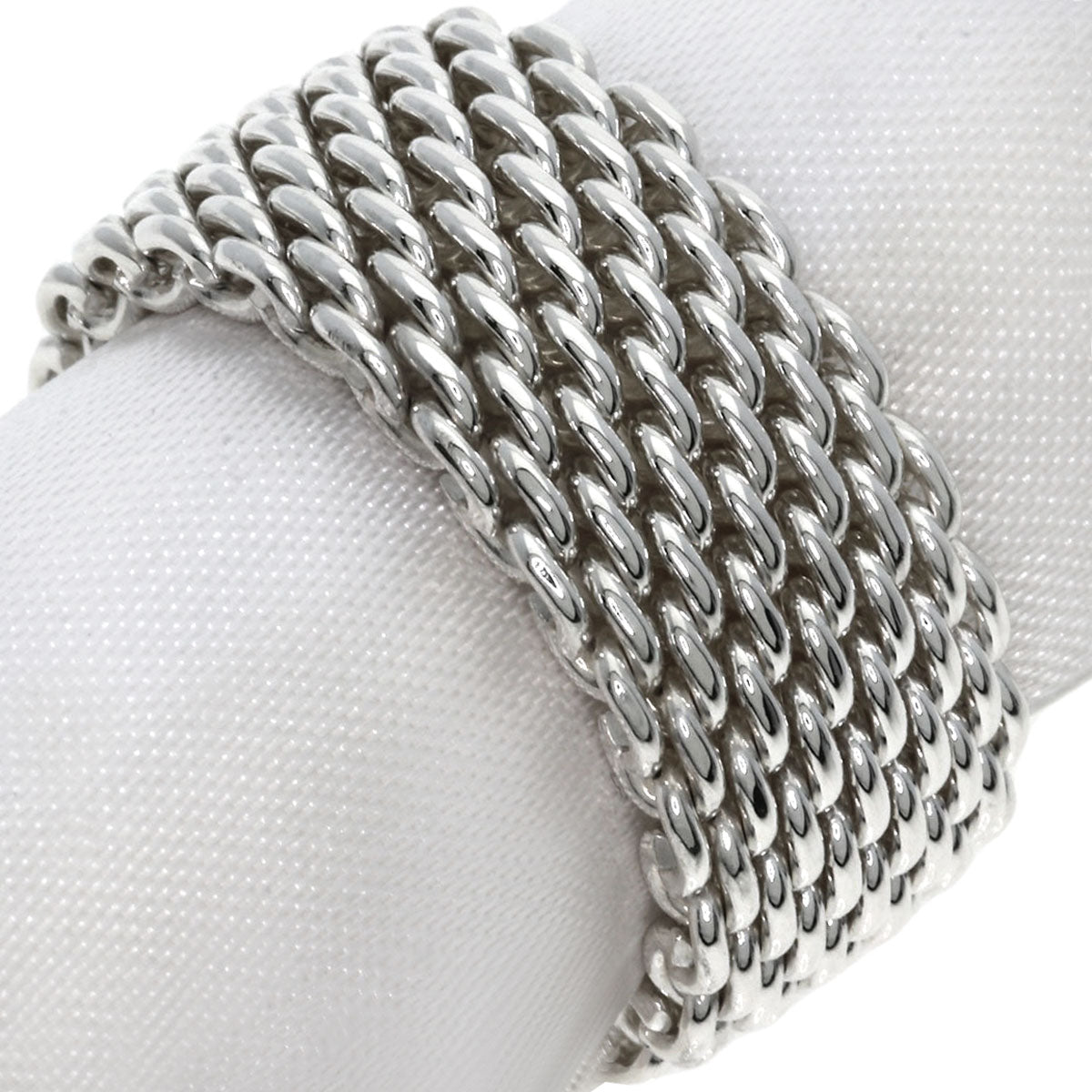 TIFFANY&Co.   Ring Somerset mesh Silver Ladies
