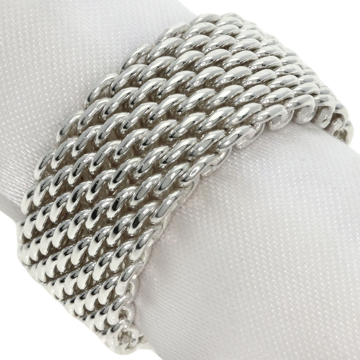 TIFFANY&Co.   Ring Somerset mesh Silver Ladies