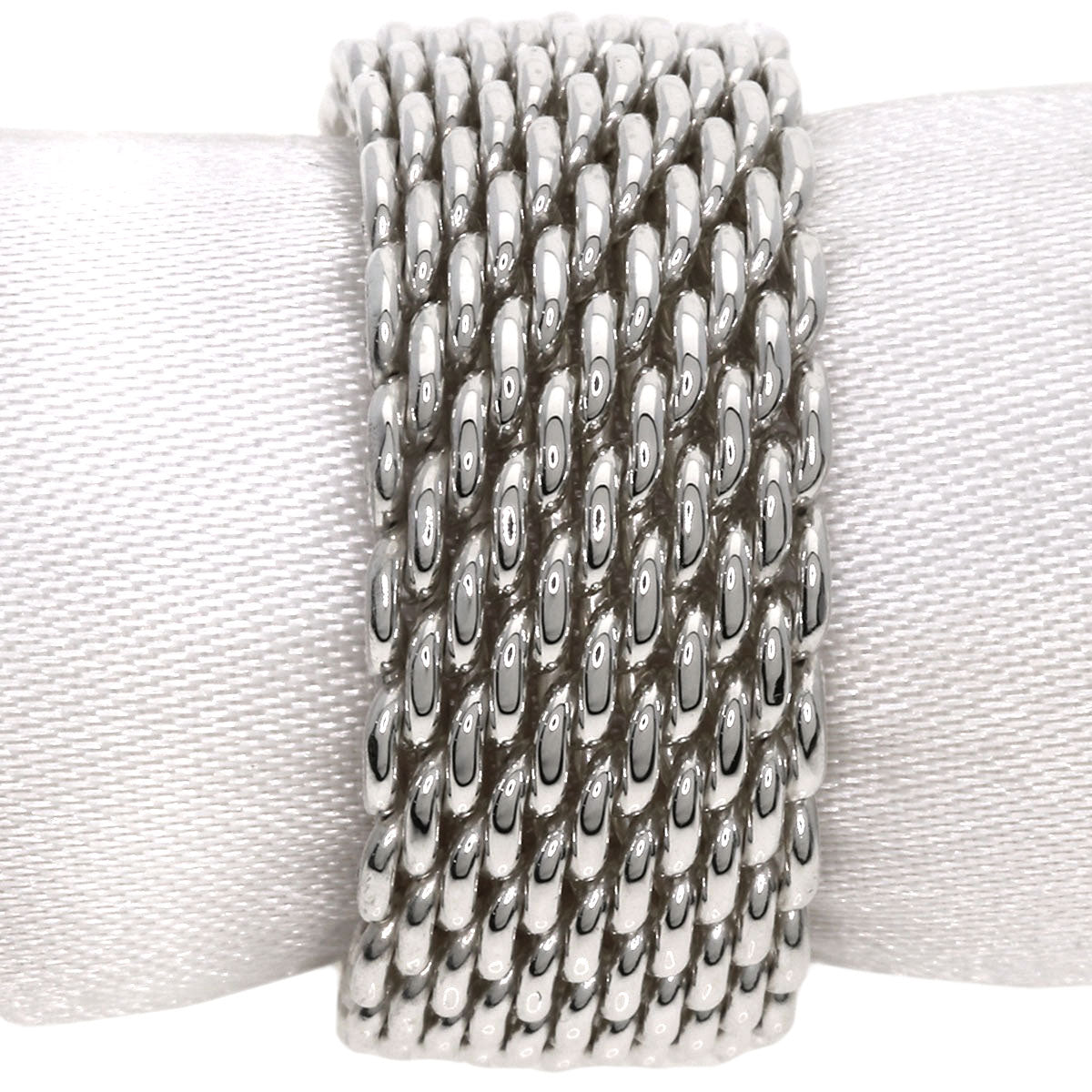 TIFFANY&Co.   Ring Somerset mesh Silver Ladies