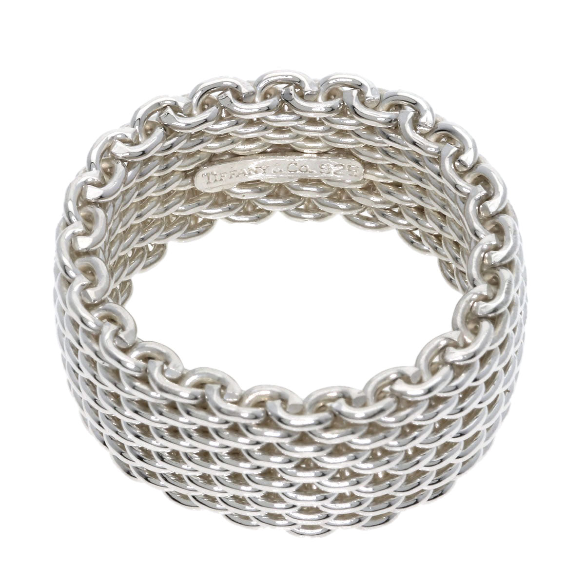 TIFFANY&Co.   Ring Somerset mesh Silver Ladies