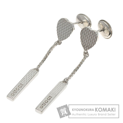 GUCCI Logo Drop earring Silver Ladies [Used]