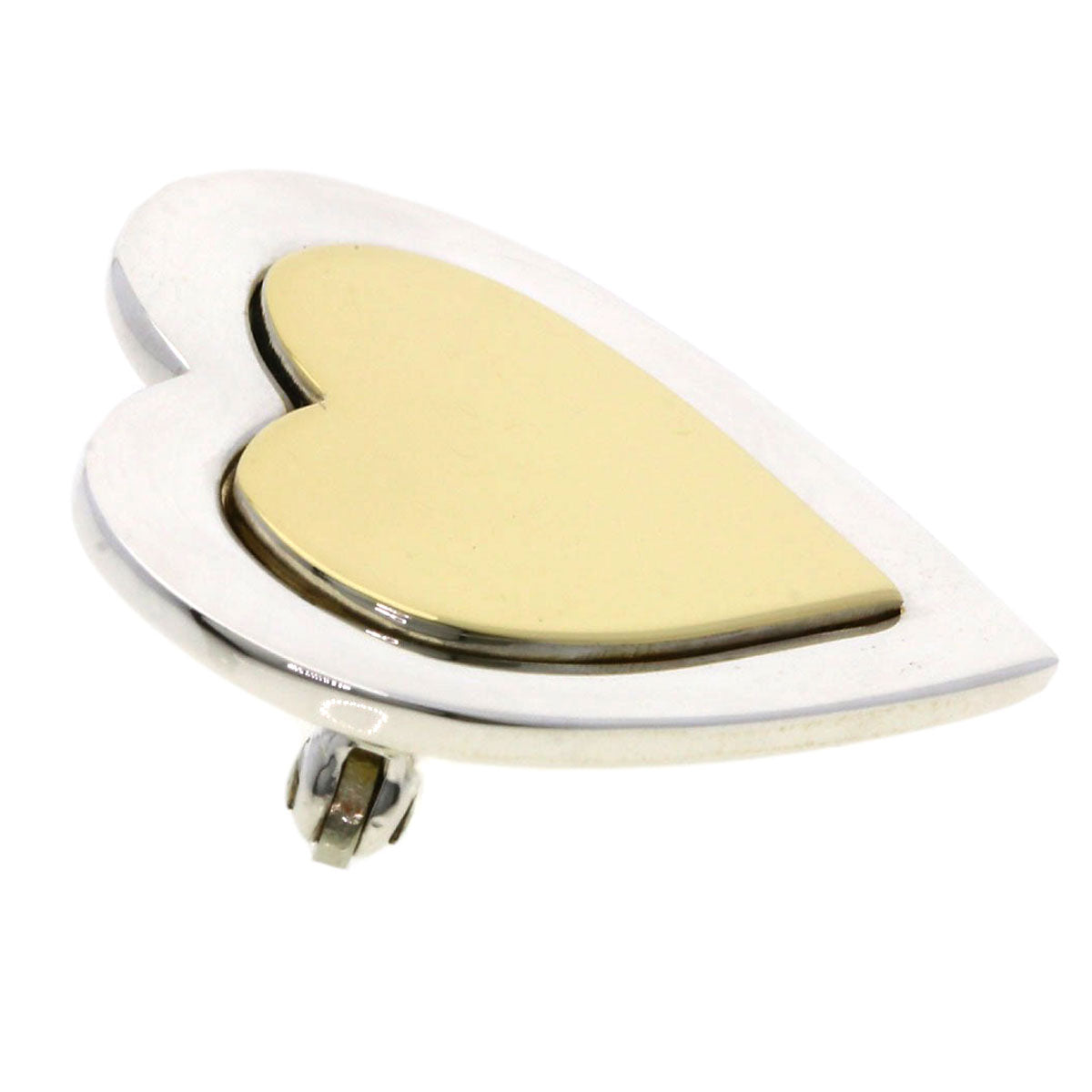 TIFFANY&Co. Heart motif Brooch Silver 18K Yellow GoldLadies [Used]