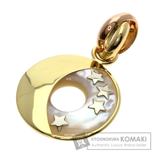 Ponte Vecchio   Pendant top Star Motif White Shell K18 Yellow Gold Ladies